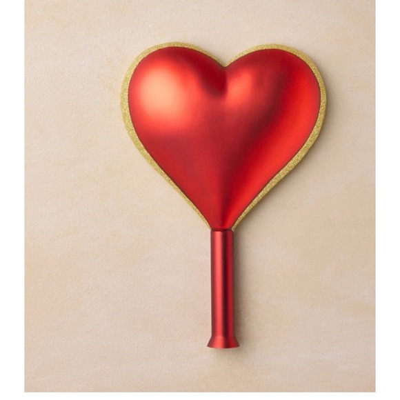 John Derian for Target Heart Tree Topper Red Gold Metal Glass 10 Inch Holiday - Picture 8 of 9